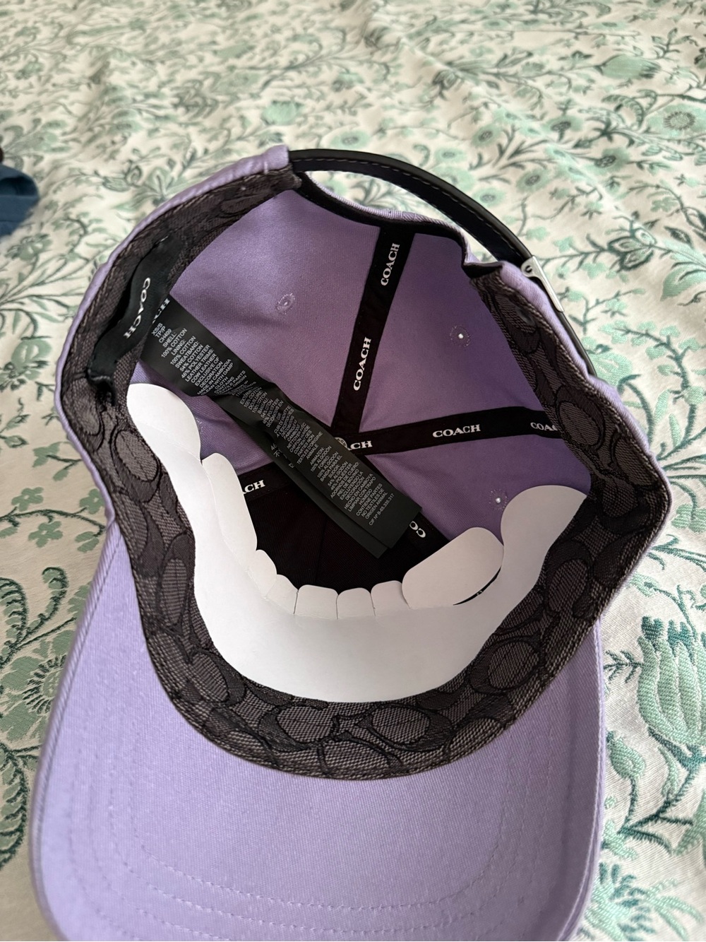 Coach Lavender Embroidered Logo Baseball Cap - Picture 4 of 5